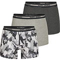 Happy Shorts Happy Shorts 3-Pack Boxer Shorts Men Camouflage Gray