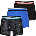 Happy Shorts Happy Shorts 3-Pack Boxershorts Heren Colour Splashes Zwart