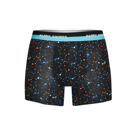 Happy Shorts Happy Shorts 3-Pack Boxer Shorts Men Colour Splashes Black