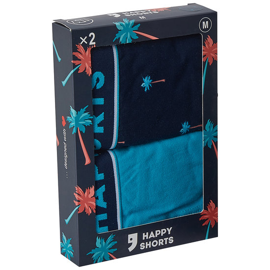 Happy Shorts Happy Shorts 2-Pack Boxershorts Heren Palm Print
