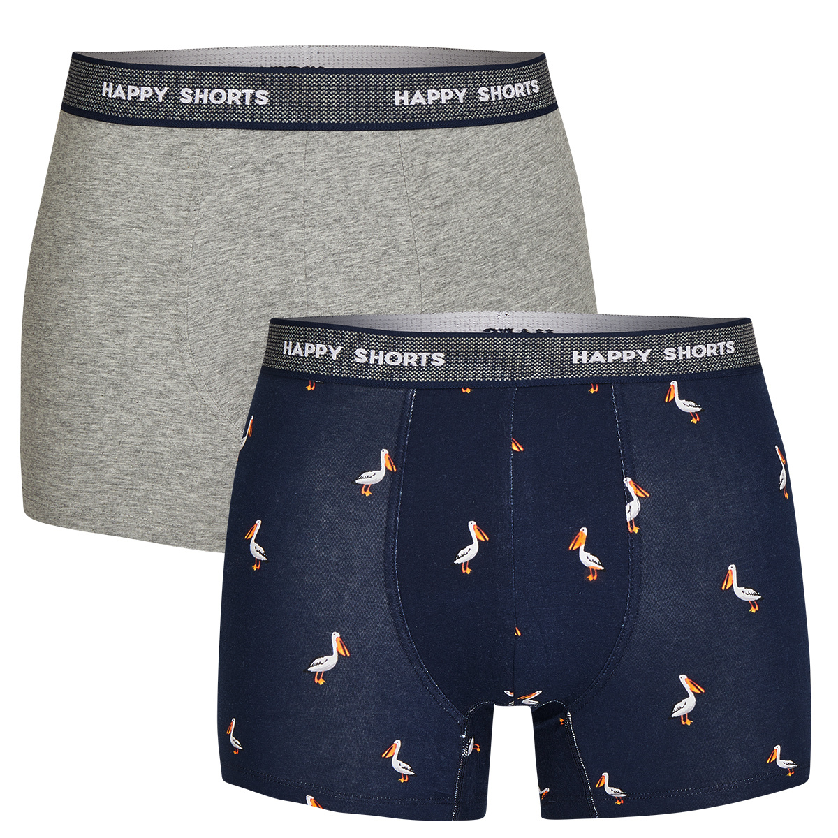 Happy Shorts Happy Shorts 2 Pack Boxershorts Heren Ooievaar Print