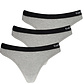 Apollo Apollo Dames String Grijs Bamboe 3-pack