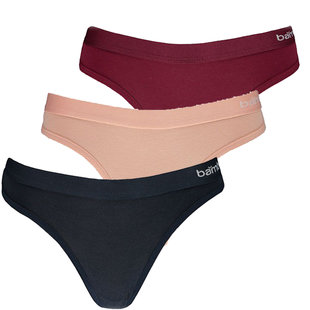 Apollo Women's Thong Red/Pink/Blue Bamboo 3-pack