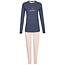 By Louise By Louise Dames Pyjama Lange Mouw Hartjes Blauw / Roze