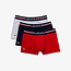 Lacoste Lacoste Casual Heren Boxershorts 3-Pack Rood/Blauw/Grijs