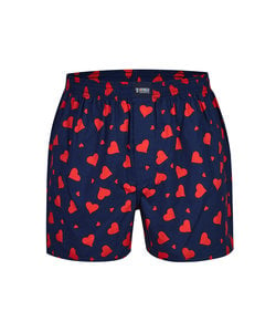 Happy Shorts Wijde Boxershort Heren Met Print Rode Hartjes