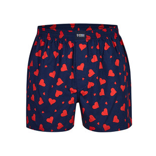 Happy Shorts Wijde Boxershort Heren Met Print Rode Hartjes