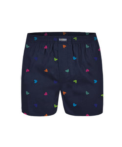 Happy Shorts Wijde Boxershort Met Print Gekleurde Hartjes