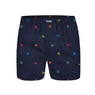 Happy Shorts Wijde Boxershort Met Print Gekleurde Hartjes