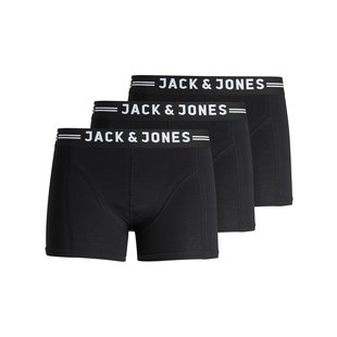 Jack & Jones Boxershorts Zwart Heren Trunks SENSE 3-Pack