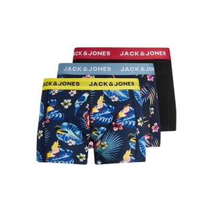 Jack & Jones Boxershorts Heren Trunks  JACFLOWER BIRD Print 3-Pack