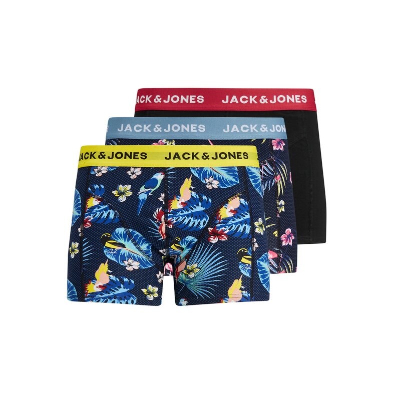 Jack & Jones Jack & Jones Boxershorts Heren Trunks  JACFLOWER BIRD Print 3-Pack