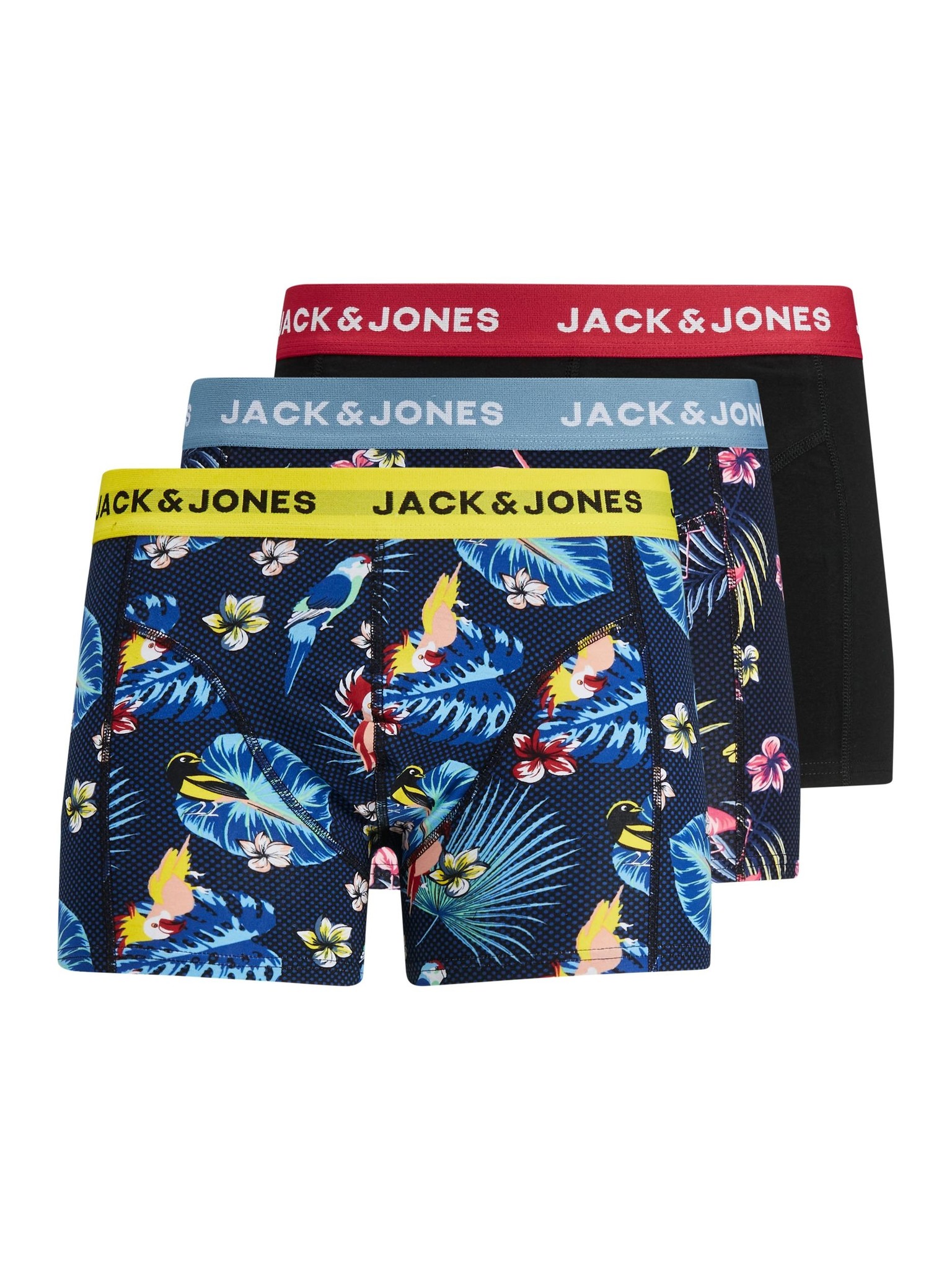 Jack Jones Jack Jones Boxershorts Heren Trunks JACFLOWER BIRD Print 3 Pack