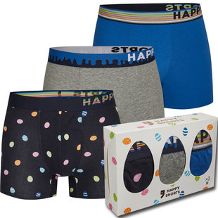 Happy Shorts Boxershorts Heren Pasen 3-Pack