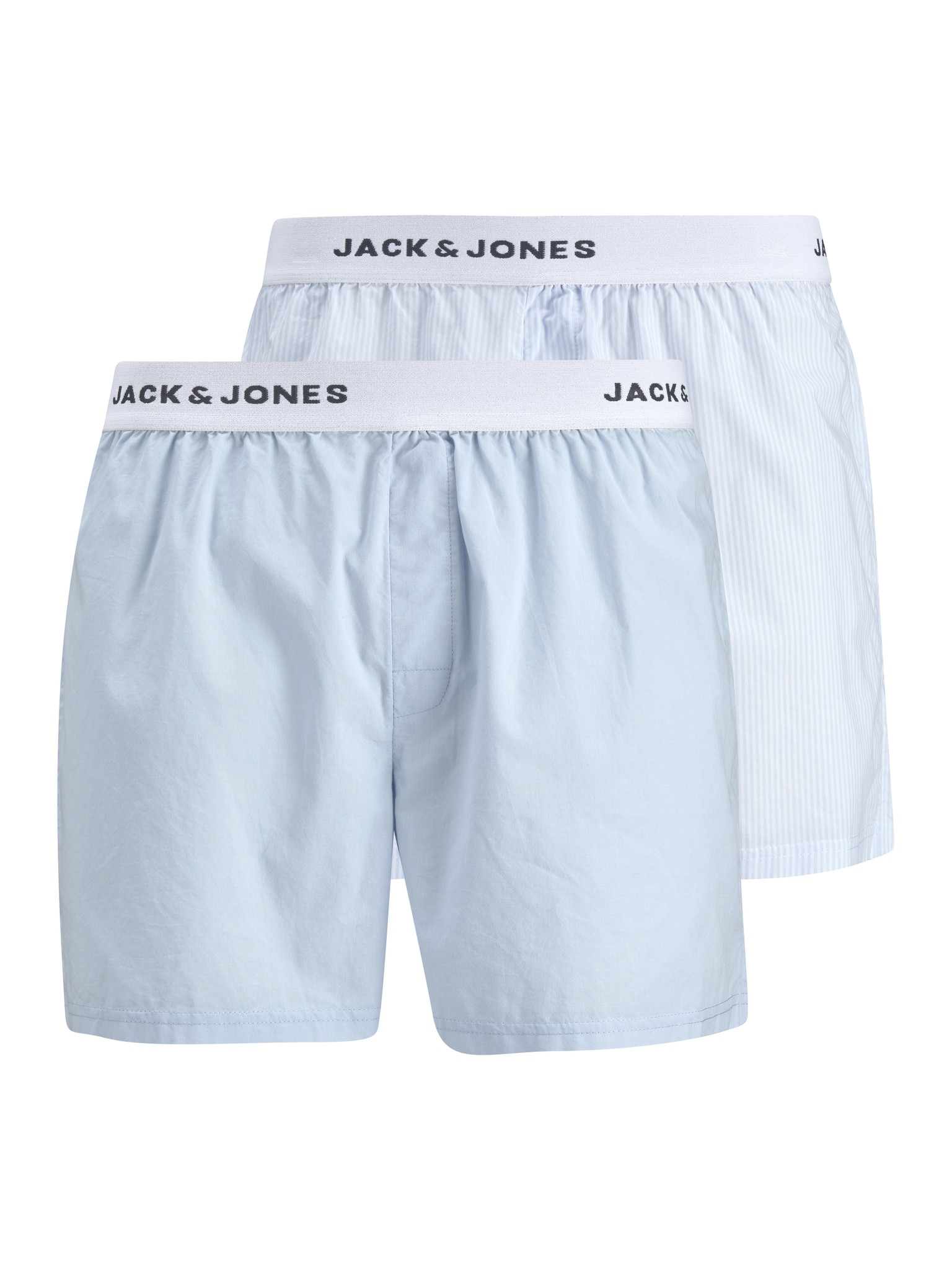 Jack & Jones Wijde Boxershorts Heren 2-Pack Blauw Geweven Katoen - Maat  L - Losse boxershort heren