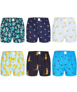 MG-1 Wijde Boxershorts Heren 6-Pack Multipack met Prints