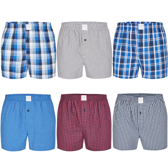 MG-1 MG-1 Wijde Boxershorts Heren Multipack Assorti Geblokt D629A