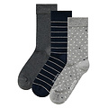 Apollo Women's Socks Heart Stripes Stars Bio Cotton 6-Pack Gray / Blue