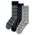 Apollo Women's Socks Heart Stripes Stars Bio Cotton 6-Pack Gray / Blue