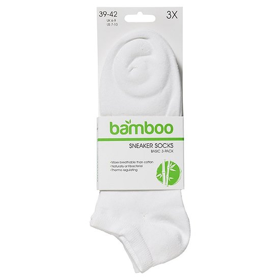 Apollo Sneaker socks Bamboo White 3-pair Men / Women