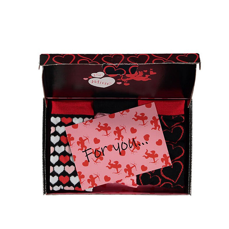 Apollo Dames Sokken Hartjes Valentijn Giftbox Cadeau