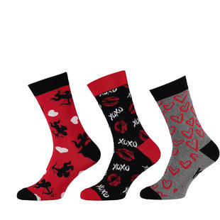 Men's Socks Hearts Valentine Giftbox 3-Pack