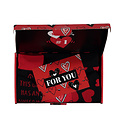 Apollo Heren Sokken Hartjes Valentijn Giftbox 3-Paar