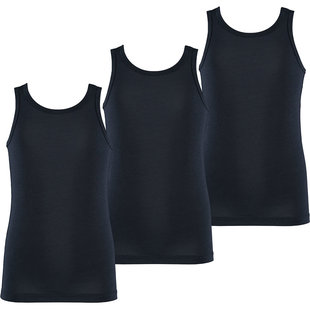 Apollo Boys Singlet Shirt Bamboo 3-Pack Blue