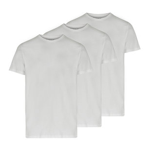 Phil & Co Ondershirt Heren Ronde Hals 3-Pack Wit