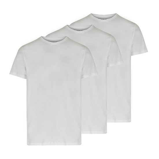 Phil & Co Phil & Co Undershirt Men's T-shirt Round Neck Regular Fit 3-Pack White