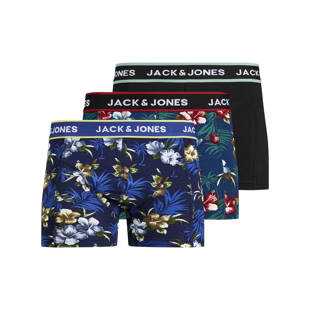Jack & Jones Junior Boxershorts Jongens Met Bloemen Print JACFLOWER 3-Pack - Maat  152
