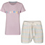 By Louise By Louise Dames Pyjamaset Katoen Shortama Colourful Gestreept