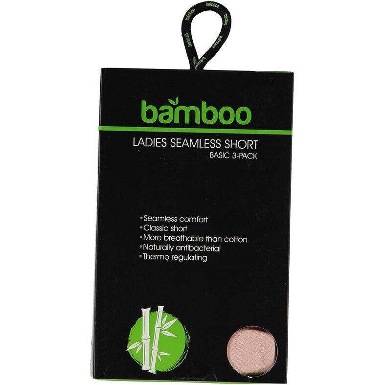 Apollo Apollo Seamless Ladies Long Short Bamboo Underwear Skin 3-Pack