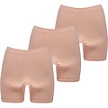 Apollo Apollo Seamless Dames Short Bamboe Onderbroek Met Pijpjes Naadloos Huidskleur 3-Pack