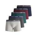 Jack & Jones Jack & Jones Boxershorts Heren Trunks Friday Multipack 5-Pack Dark Grey Melange