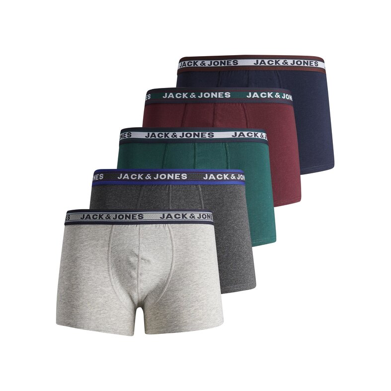Jack & Jones Jack & Jones Boxershorts Men Trunks Friday Multipack 5-Pack Dark Grey Melange