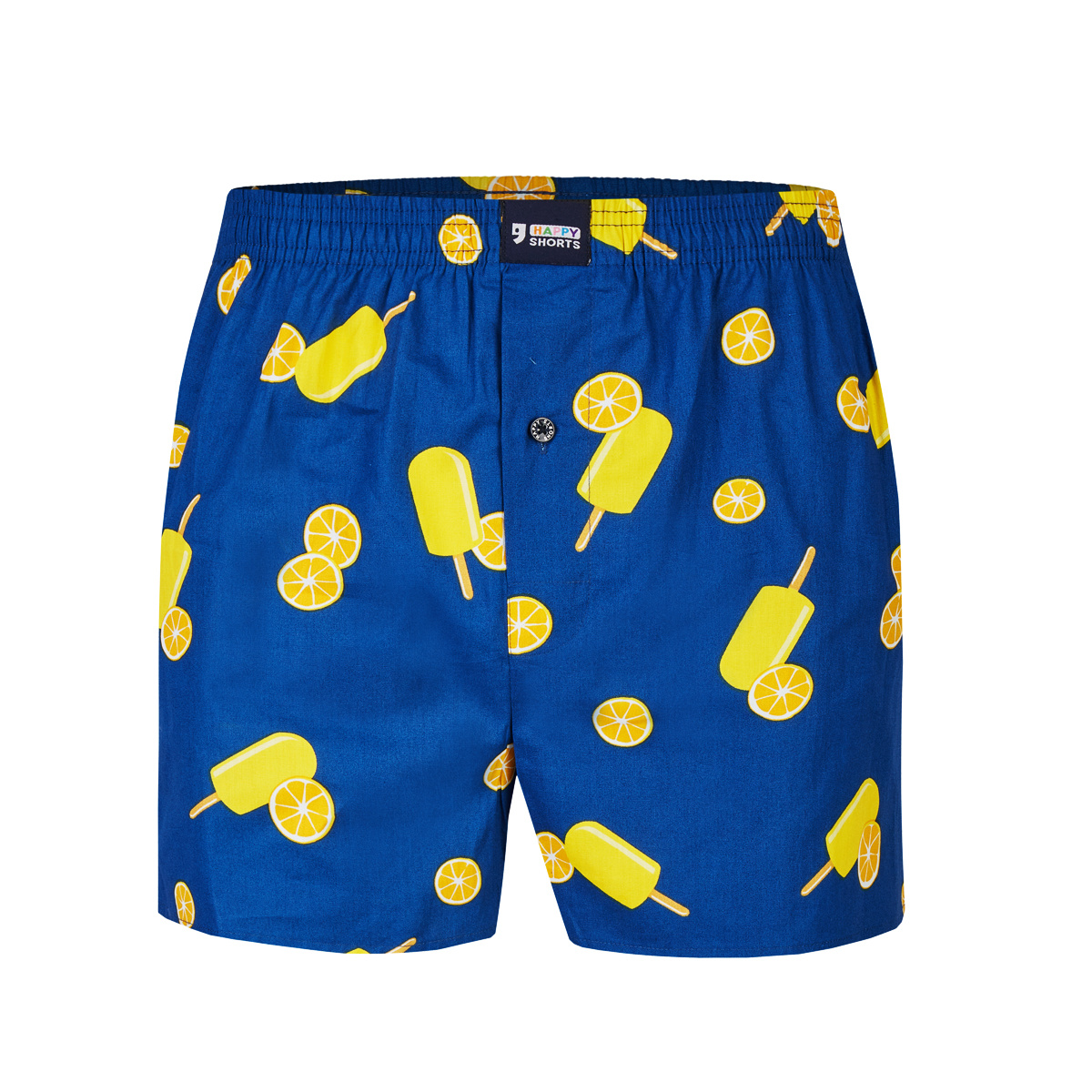 Happy Shorts Happy Shorts Wijde Boxershort Heren Capri Ice Print Blauw