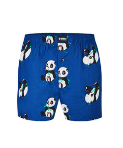 Happy Shorts Wijde Boxershort Panda Print Blauw