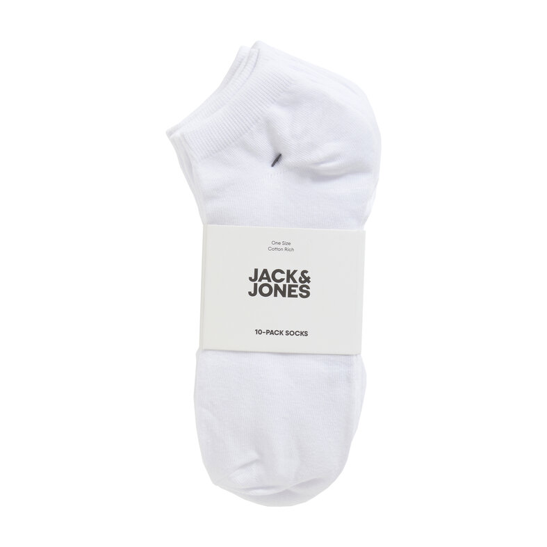 Jack & Jones Jack & Jones Sneaker Sokken Heren JACDONGO 10-Paar Wit Enkelsokken