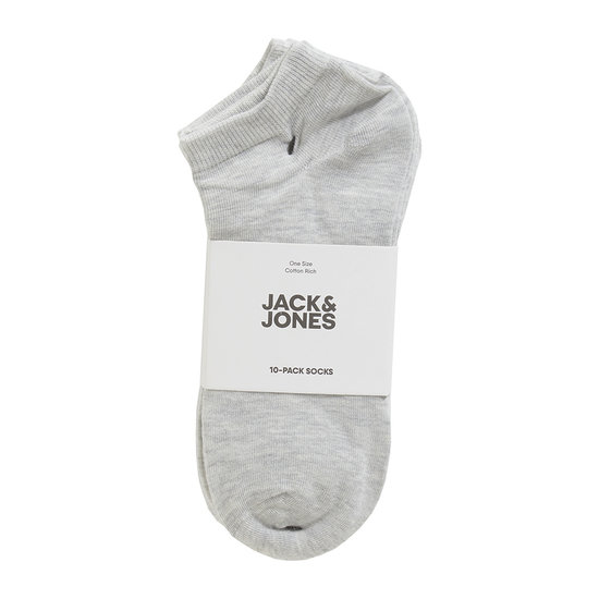 Jack & Jones Jack & Jones Sneaker Socks Mens JACDONGO 10-Pair Grey Ankle Socks