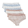 By Louise By Louise Women's Hipster Cotton Underwear With Lace 6-Pack