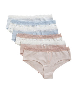 By Louise Women's Hipster Underwear With Lace 6-Pack