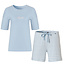 By Louise By Louise Dames Pyjamaset Katoen Shortama Blauw Gestreept