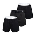 Happy Shorts Happy Shorts 3-Pack Wide Boxer Shorts Men Solid Black