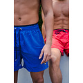 Happy Shorts Happy Shorts Mens Swim Shorts Double Waistband Solid Red