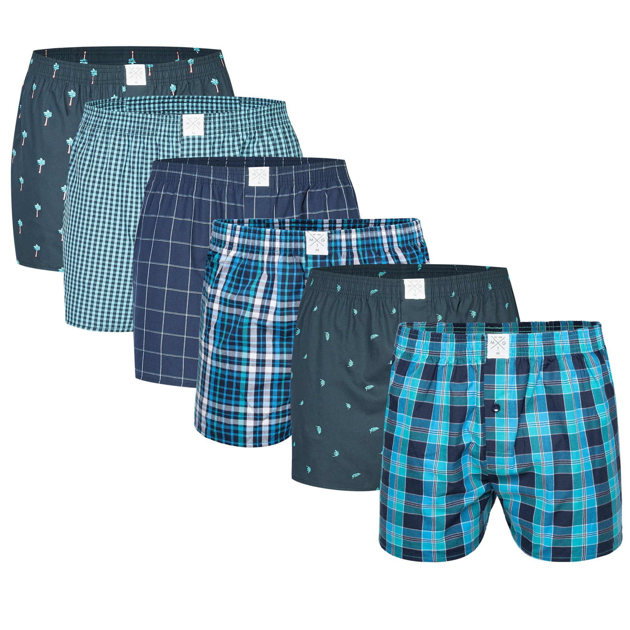 MG-1 Wijde Kinder Boxershorts Jongens 6-Pack D820K - Maat 164