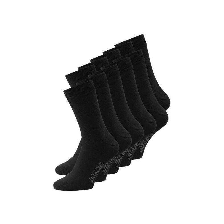 Jack & Jones Jack & Jones Effen Zwarte Herensokken JACJENS Katoen 10-Pack