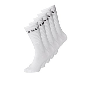 Jack & Jones Sports Socks Men JACBASIC Tennis Socks 5-Pack White