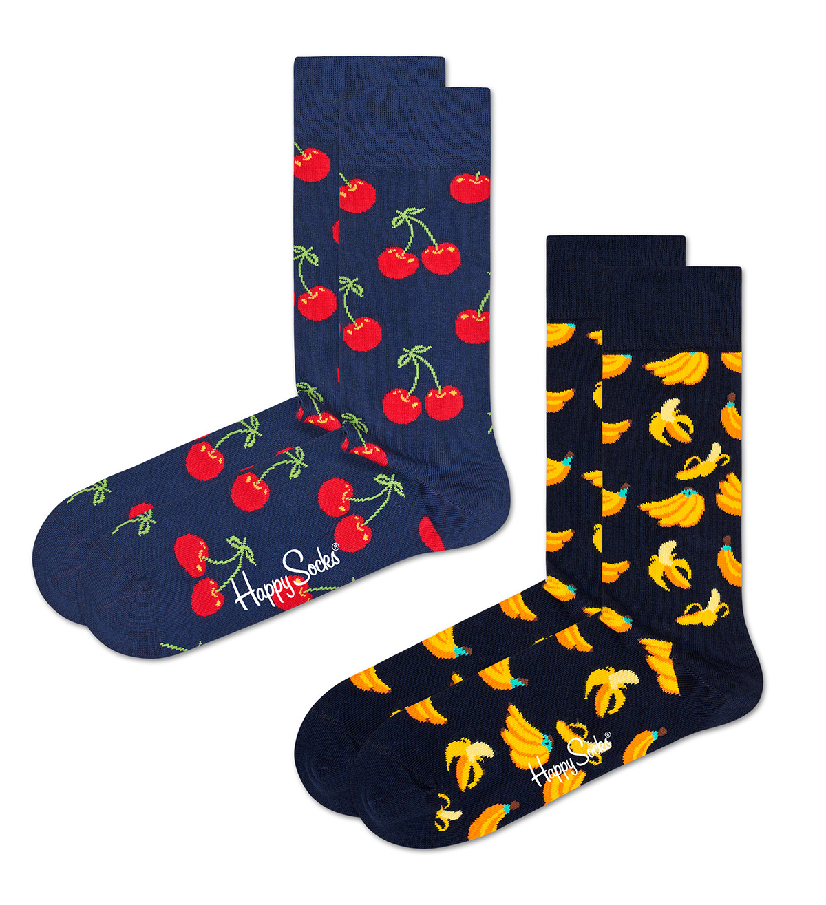 Happy Socks Happy Socks Sokken Met Print Kersen Bananen 2 Pack