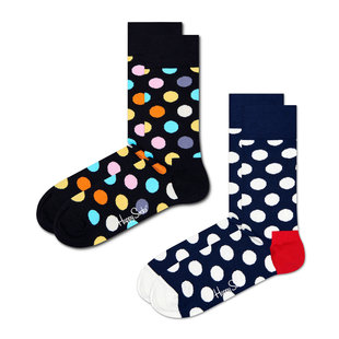 Happy Socks Sokken Met Print Grote Stippen Assorti 2-Pack